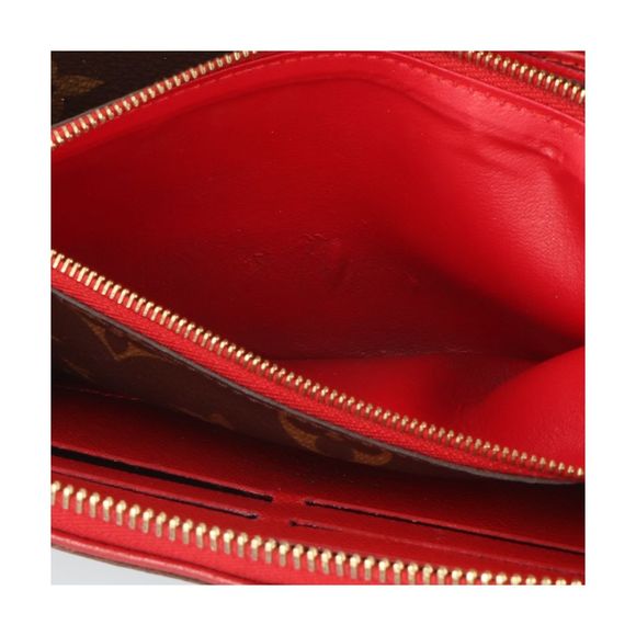 Louis Vuitton Zippy Wallet Retiro Monogram Brown Red Wallet Handbag - Picture 7 of 7